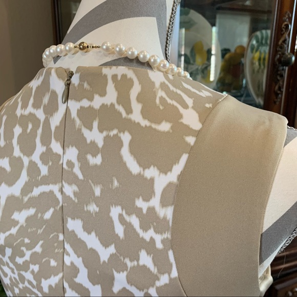 Calvin Klein | animal print colorblock scuba dress size 8 - Picture 11 of 15